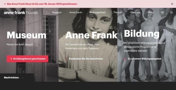 Website zum Anne Frank House